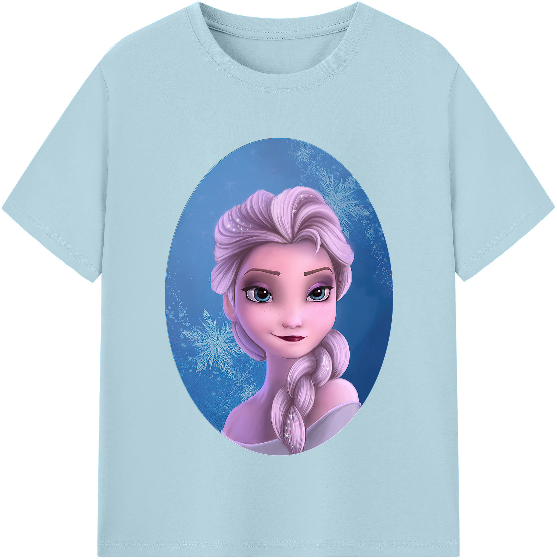 （画像用） アナと雪の女王 アンナ エルサ Frozen Anna Elsa 綿100％半袖Tシャツ（フロントプリント）